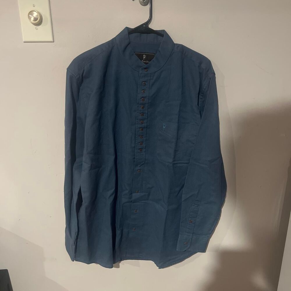 Unbranded Men's Blue and Navy Shirt